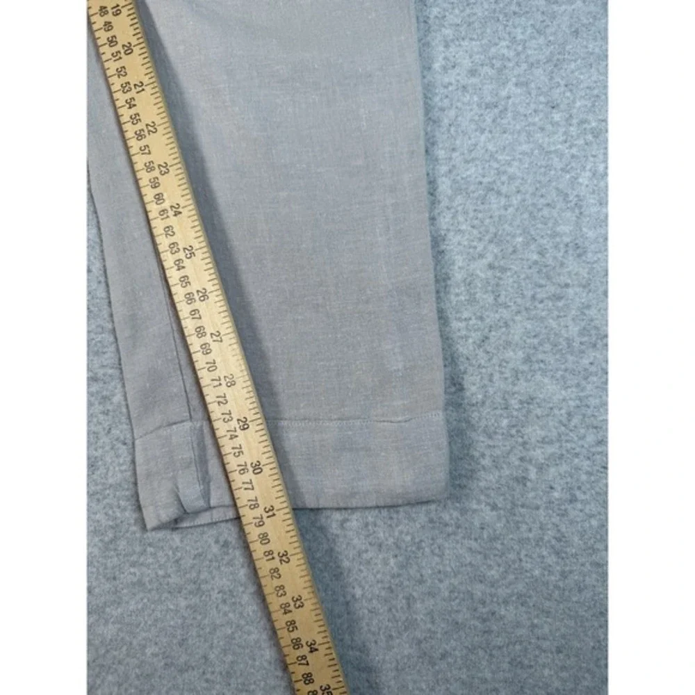Graham Spencer Linen Blend Pants Womens M Beige Drawstring‎ Beach Coastal